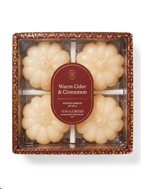 Threshold Warm Cider & Cinnamon Scented Flower Candles - Cream